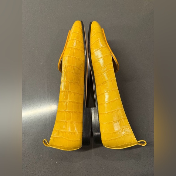 Dear Frances Cruise Loafer Flat in Amber Yellow Croc Size 38.5 LIKE NEW US 8.5 - Picture 6 of 16